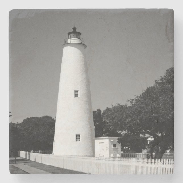 Ocracoke Lighthouse Steinuntersetzer (Vorderseite)