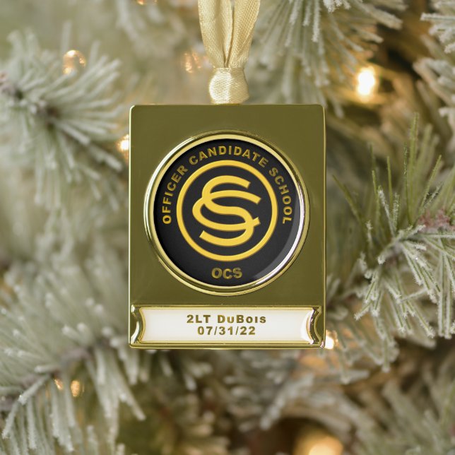 OCS Weihnachtsbanner Banner-Ornament Gold (Baum)