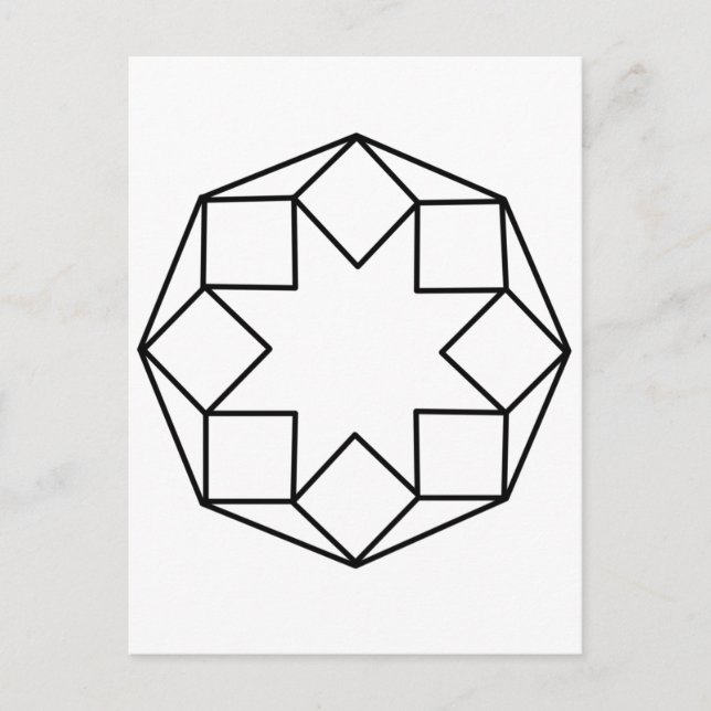 Octagon Square Postkarte (Vorderseite)