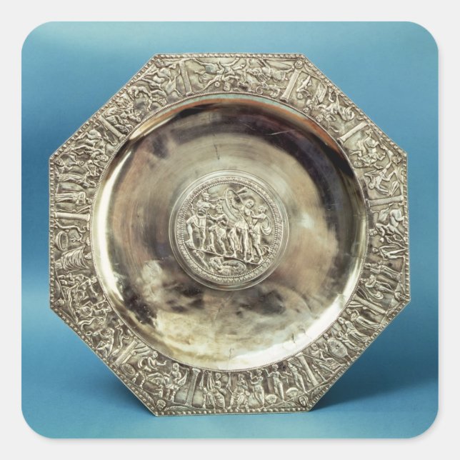 Octagonal Disc aus Kaiseraugst, Roman Quadratischer Aufkleber (Vorderseite)