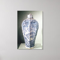 Octagonal 'Mei- P'ing Vase mit Weiß