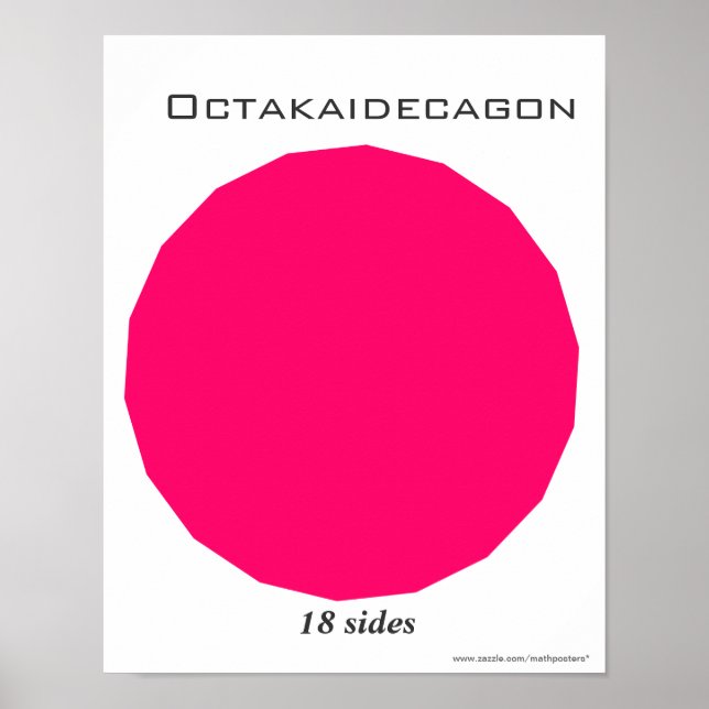 Octakaidecagon Poster of Polygon (Vorne)