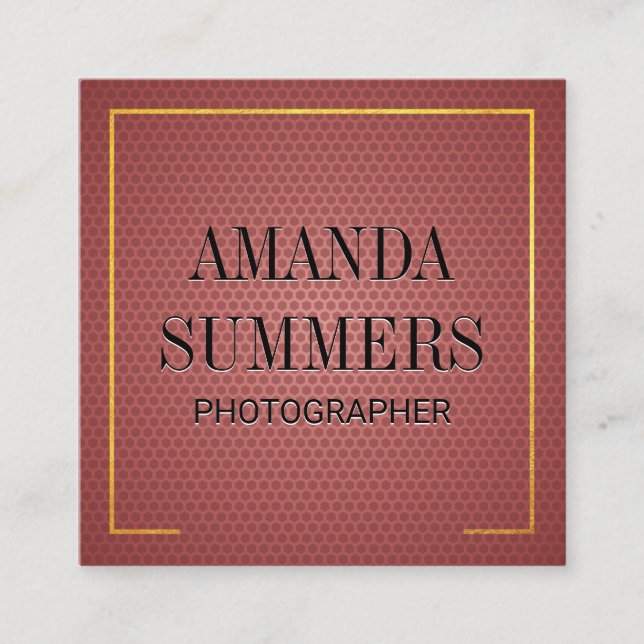 Octanol Muster Hintergrund Quadratische Visitenkarte (Vorderseite)