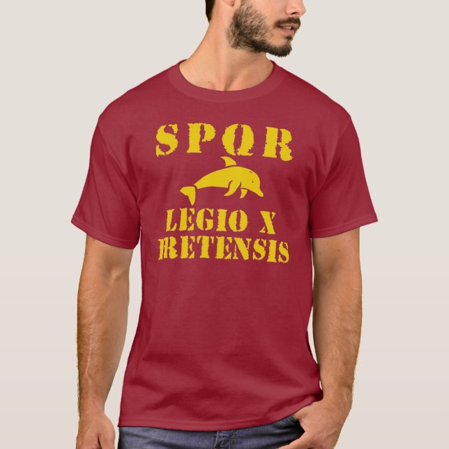 Octavian/Augustus 10. Fretensis Legion (Delphin) T-Shirt (Vorderseite)