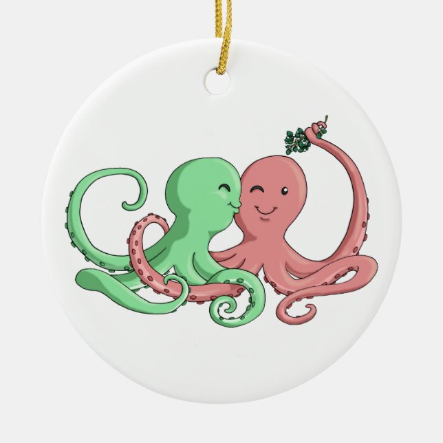 Octi Mistelzweig Keramik Ornament (Vorne)