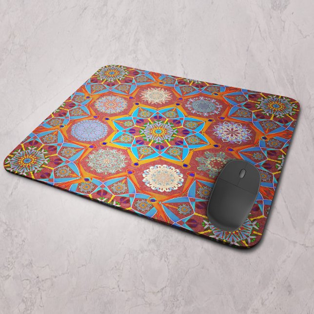 Octo heller arabeser arabesk Roter Stil Mousepad (Von Creator hochgeladen)
