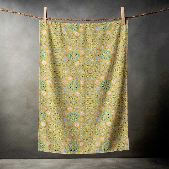 Octo heller arabesque maurische Mandarine Stil Strandtuch (Von Creator hochgeladen)