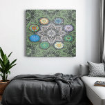 Octo heller arabesque Maurische Steine grün Leinwanddruck<br><div class="desc">Ein marokkanischer Mandalastil, der das unendliche Erwachen symbolisiert. Diese Kunst mit ihrer reichen Struktur, die aus Getreide und grobem Kies abgeleitet ist, erschließt das Wesen der Widerstandskraft und Leidenschaft. Unsere verblassten Leinwand sind auf archivalem Papier mit Pigmentfarben gefertigt und zeichnen sich durch ihre Giclee-Drucke in Gallerienqualität aus. Dadurch erhalten Sie...</div>