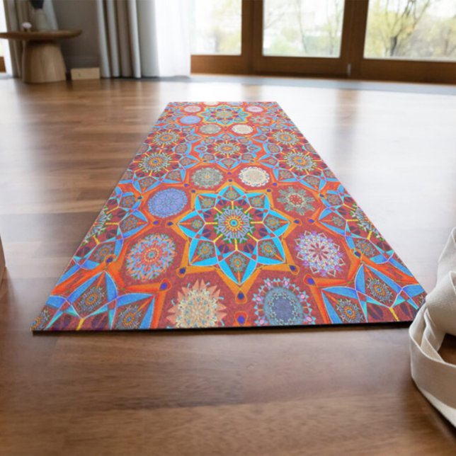 Octo helltener arabesque Roter Yoga Mat Yogamatte (Von Creator hochgeladen)