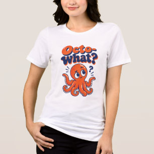 „Octo-was? Lustiges Octopus Retro-Ozean-Design“ Tri-Blend Shirt