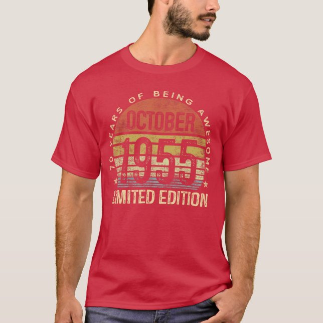 October 1955 Limited Edition 70YearOld 70th Birthd T-Shirt (Vorderseite)