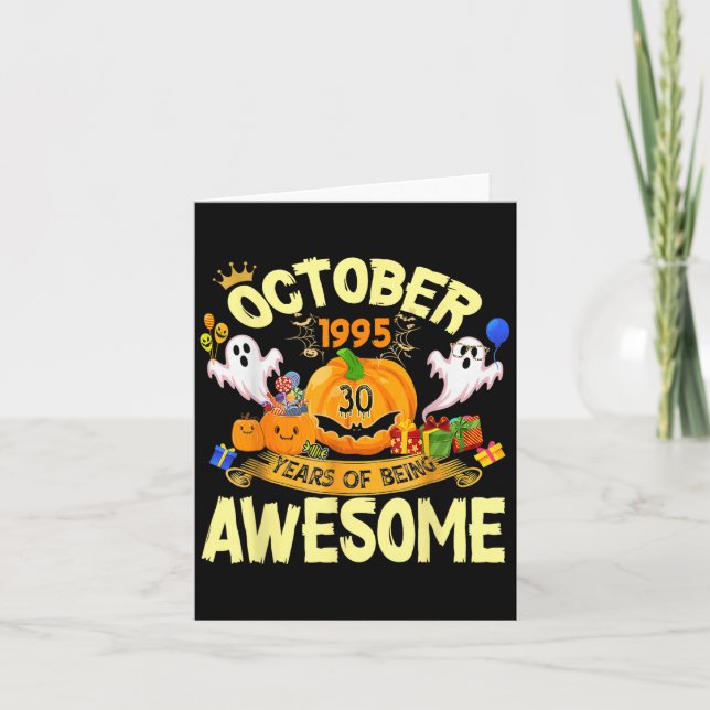 October 1995 30 Years Of Being Awesome Funny Hallo Karte (Vorderseite)