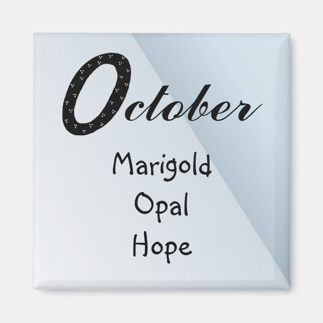 October Birthday Magnet (Vorne)