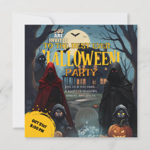 October-Geister-Kostüm-Kürbis-Halloween-Party Einladung