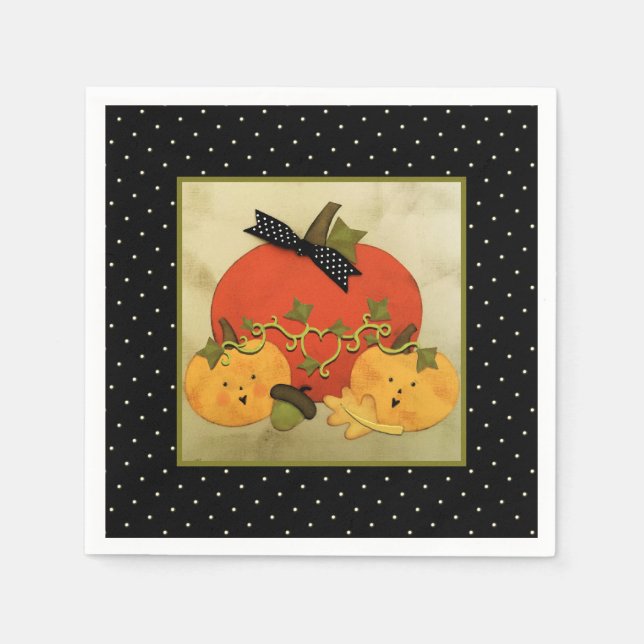 October Halloween Bridal Shower Serviette (Vorderseite)