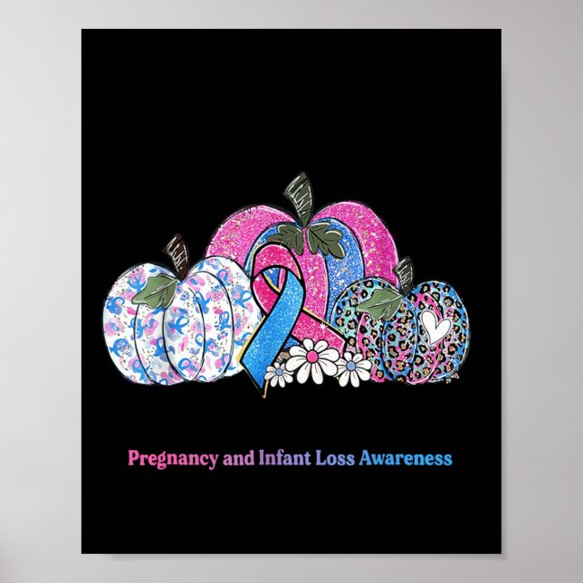 October We Wear Nk &amp; Blue Pregnancy Infant Los Poster (Vorne)
