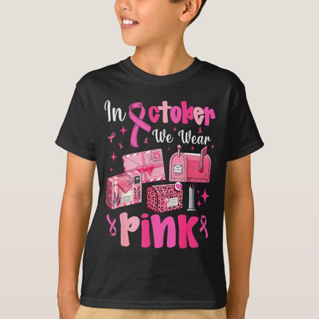 October We Wear Nk Breast Cancer Awareness Stal Wo T-Shirt (Vorderseite)