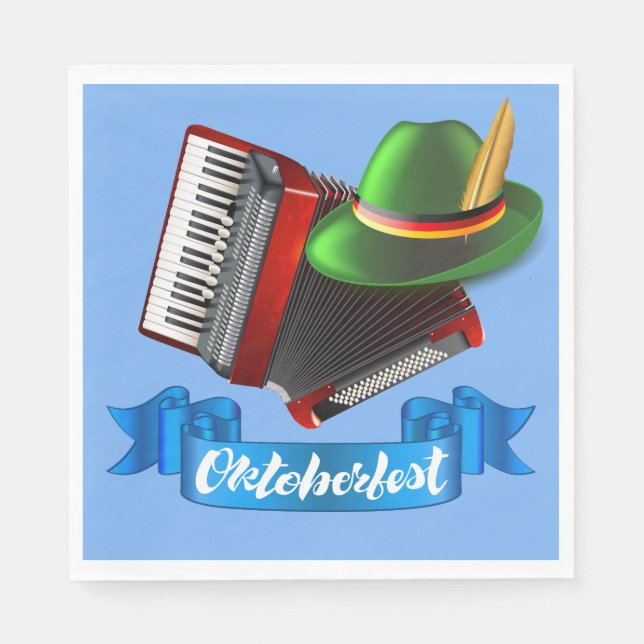 Octoberfest Accordion Serviette (Vorderseite)