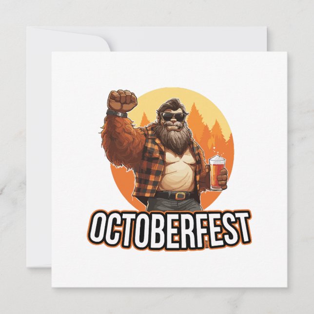 Octoberfest Bigfoot Einladung (Vorderseite)