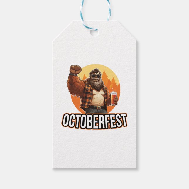 Octoberfest Bigfoot Geschenkanhänger (Vorderseite)