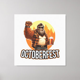 Octoberfest Bigfoot Leinwanddruck