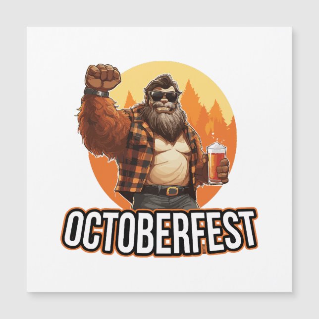 Octoberfest Bigfoot Magnetkarte (Vorderseite)