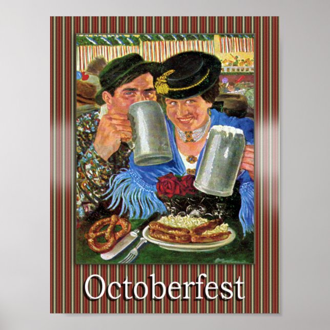 Octoberfest Poster sehr alter Postkarte (Vorne)