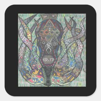 Octobot-Aufkleber Quadratischer Aufkleber