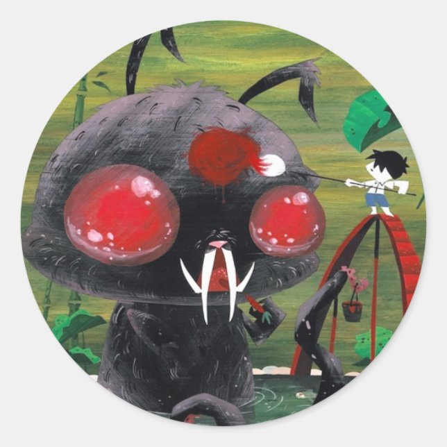 Octobunny Runder Aufkleber (Vorderseite)