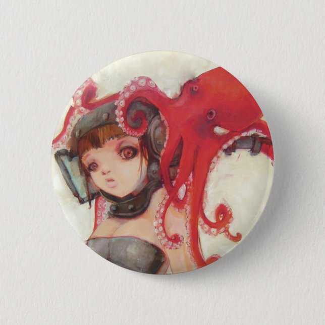 Octogirl Knopf Button (Vorderseite)