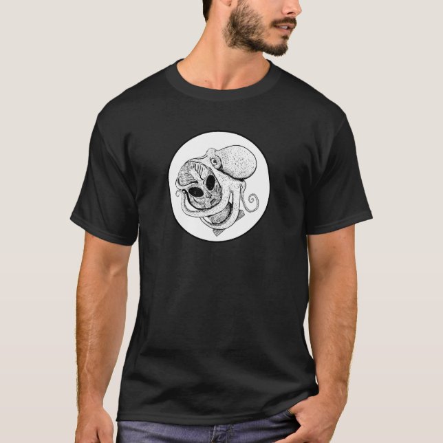 Octogray - The Strange Octopus and Alien sculpture T-Shirt (Vorderseite)