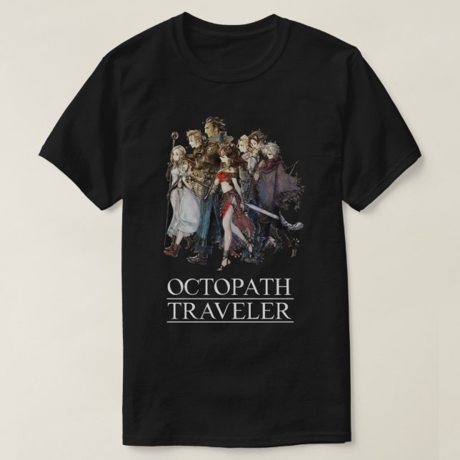 Octopath Traveler®  Travelers Logo [w White Text]  T-Shirt (Design vorne)