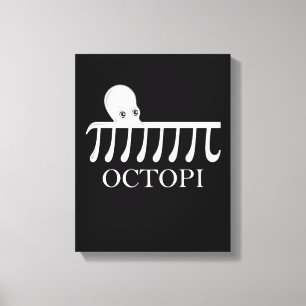 Octopi - Funny Pi Octopus Math Leinwanddruck