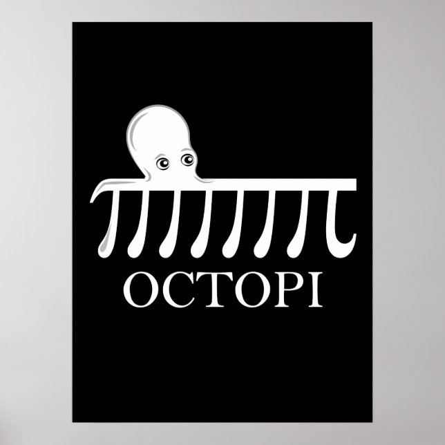Octopi - Funny Pi Octopus Math Poster (Vorne)