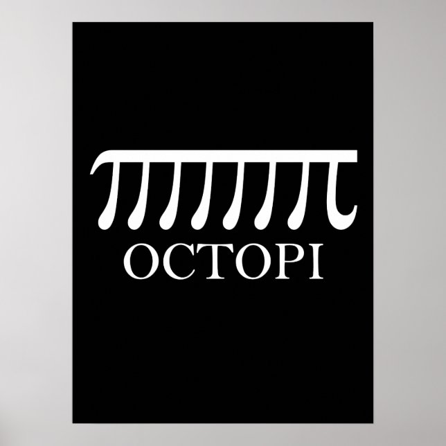 Octopi - Funny Pi Octopus Math Poster (Vorne)