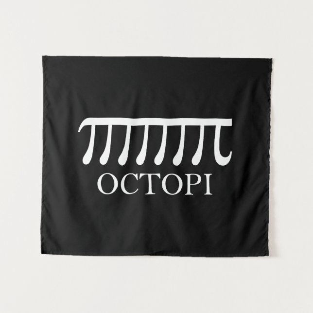 Octopi - Funny Pi Octopus Math Wandteppich (Vorderseite (Horizontal))