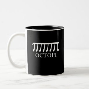 Octopi - Funny Pi Octopus Math Zweifarbige Tasse