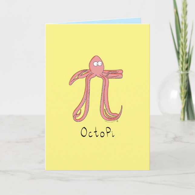 Octopi Octopus Pi Day Funny Grußkarte Karte (Vorderseite)