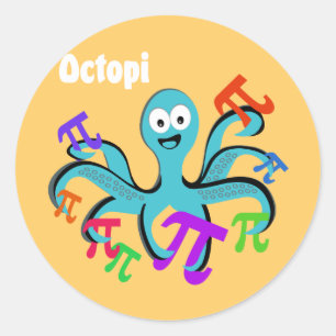 Octopi Runder Aufkleber