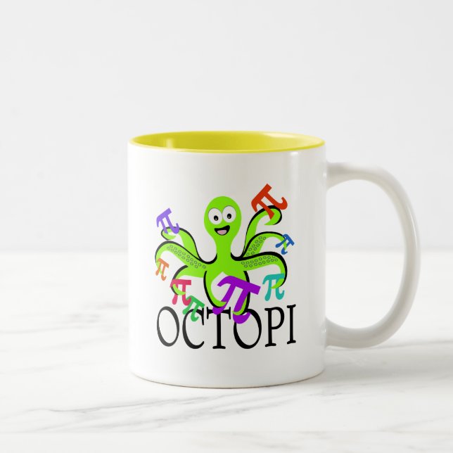 Octopi Zweifarbige Tasse (Rechts)