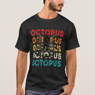 Octopus 70 s 80 s Retro Vintag T-Shirt