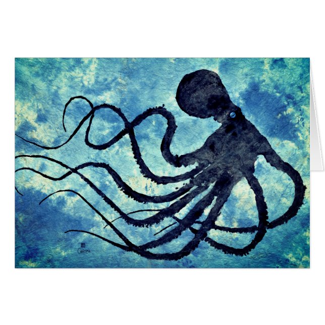 Octopus 9 Recoleta - 7" x 5" Art Card (Vorderseite (Horizontal))