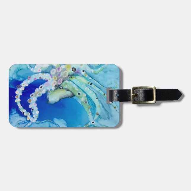 Octopus Akrylic Luggage Tag Gepäckanhänger (Vorderseite horizontal)
