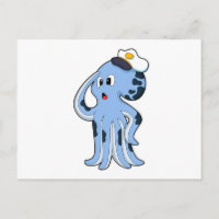 Octopus als Kapitän mit Cap