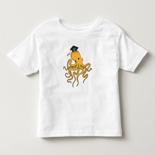 Octopus als Student mit Diplom Kleinkind T-shirt (Vorderseite)