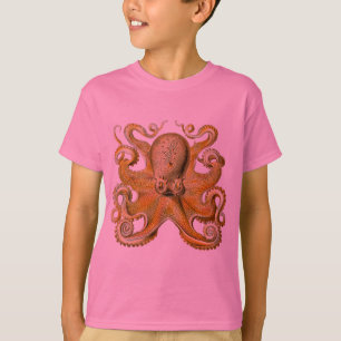 Octopus antike Illustration Seeungeheuer T-Shirt