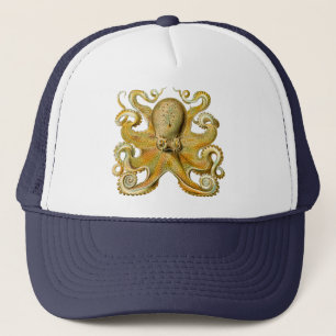 Octopus antike Illustration Seeungeheuer Truckerkappe