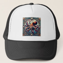 Octopus Art Deco Truckerkappe