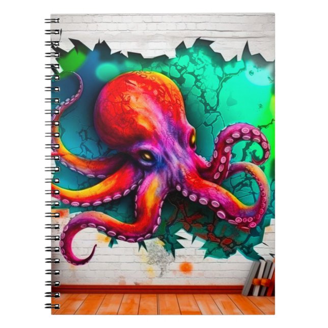 Octopus Art Notizblock (Vorderseite)