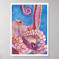 Octopus Art Print geeignet für Framing Miranda